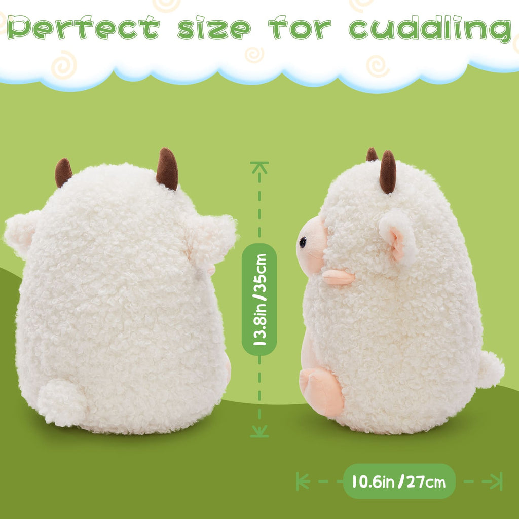 Cartoon Weighted Pillow for Kids Adults 1.5 Lbs - Get Better Sleep - Sustainably Made and Chemical Free - Machine Washable - Kawaii Sheep 14-inch Throw Pillows - Free Shipping