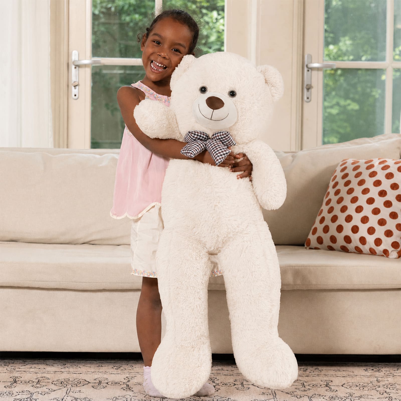 Giant Teddy Bear Stuffed Toy, Beige, 39/47/55/59/71 Inches