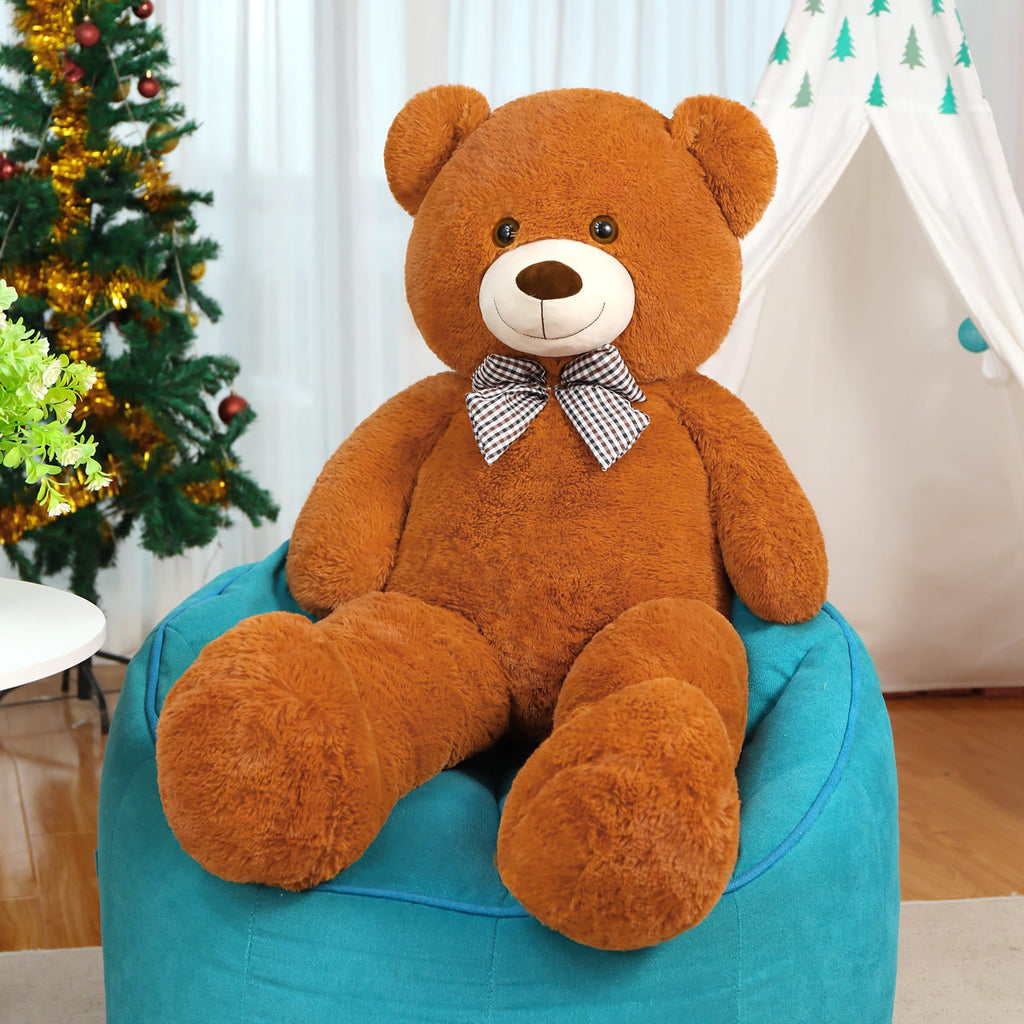 Giant Teddy Bear Plush Toy, Dark Brown, 47/55/59 Inches