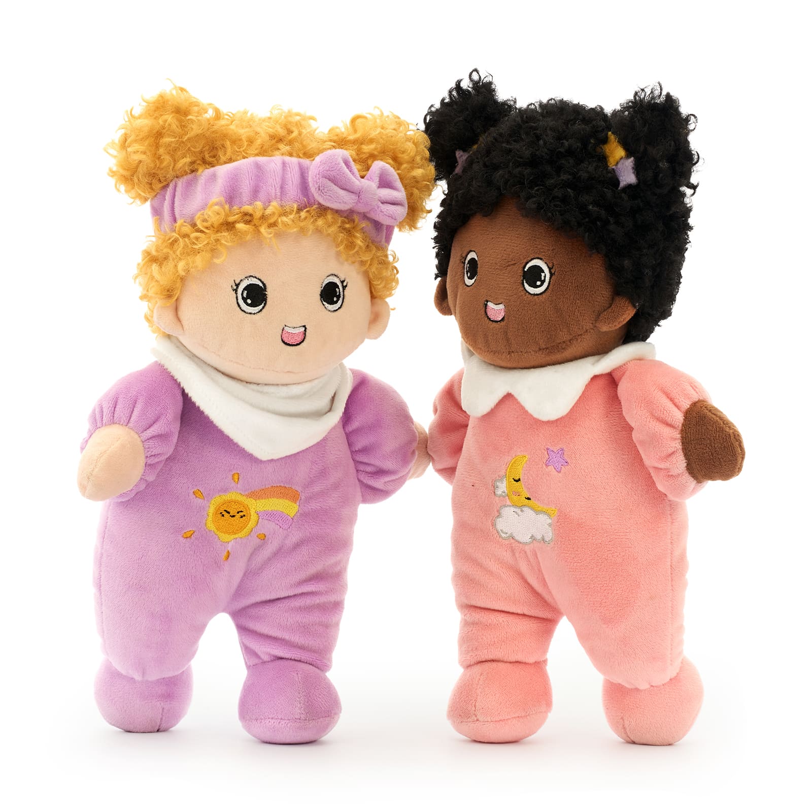2-Piece Comfort Dolls 11.8-Inch Soft Plush Doll Set for Kids