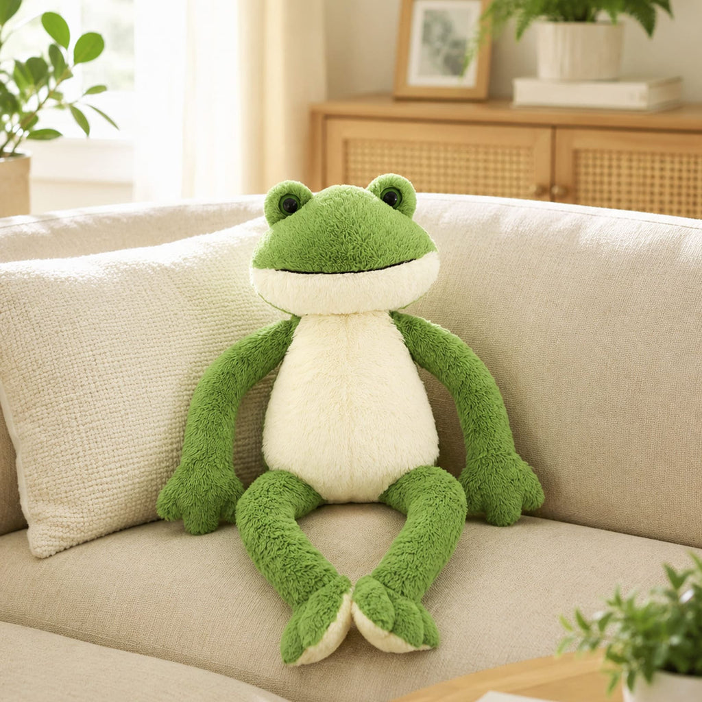 Frog Stuffed Animals Frog Plush Toys, Green/Pink, 24 Inches