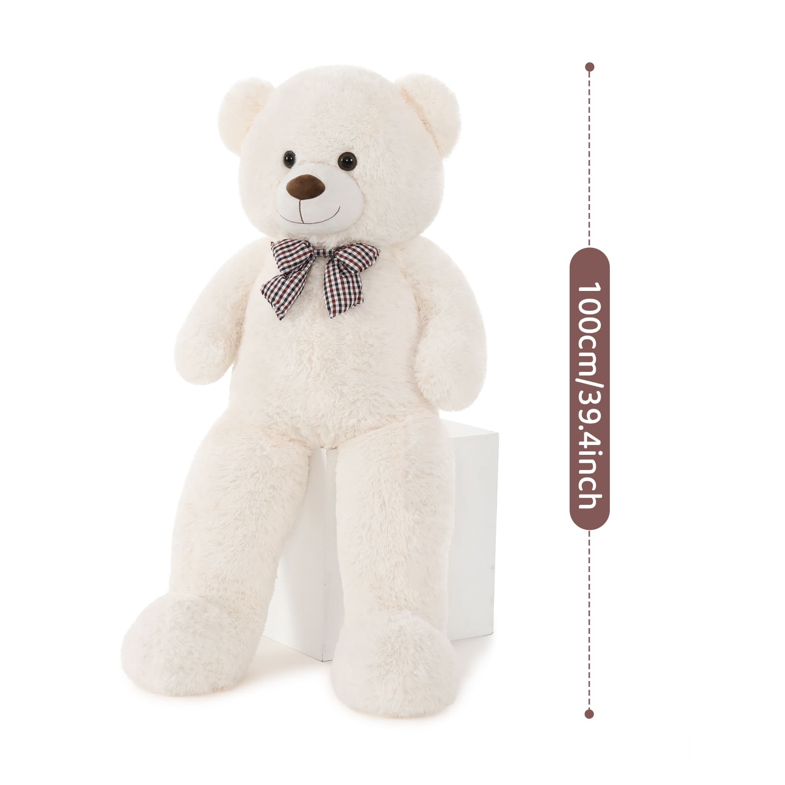 Giant Teddy Bear Stuffed Toy, Beige, 39/47/55/59/71 Inches