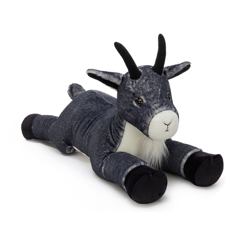 Large Realistic Goat Stuffed Animals Farm Plushies, Black, 39 Inches