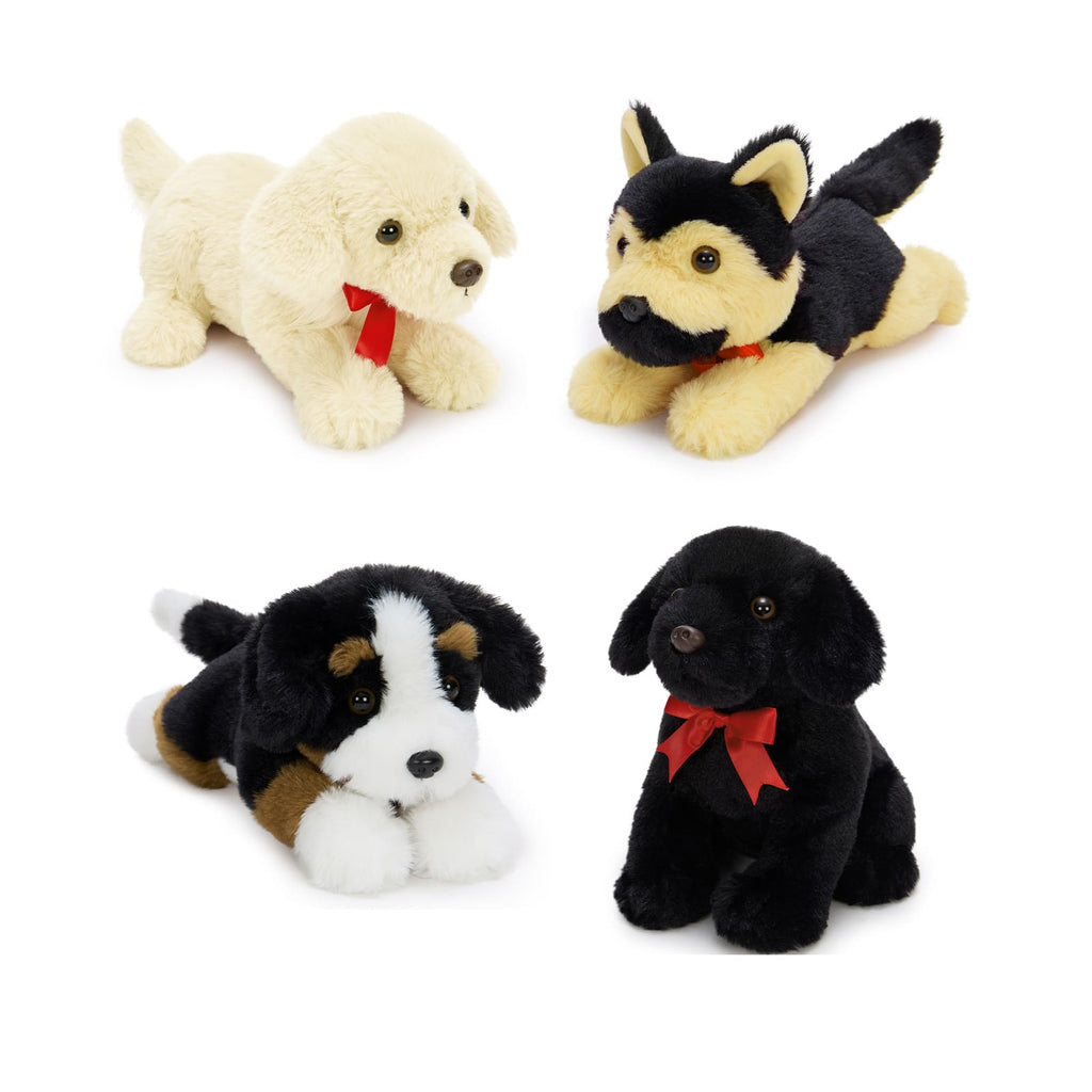 Dog Plush Toy Set Soft Stuffed Puppy Collection, 13.8 Inches
