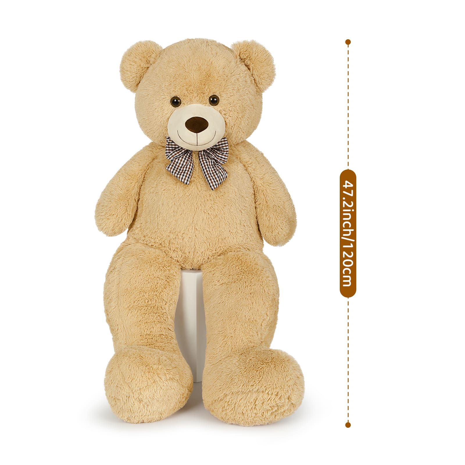 High-quality brown teddy bear plush toy with realistic design and ultra-soft material, suitable as a comforting sleep buddy, nursery decor item, and thoughtful gift for all ages