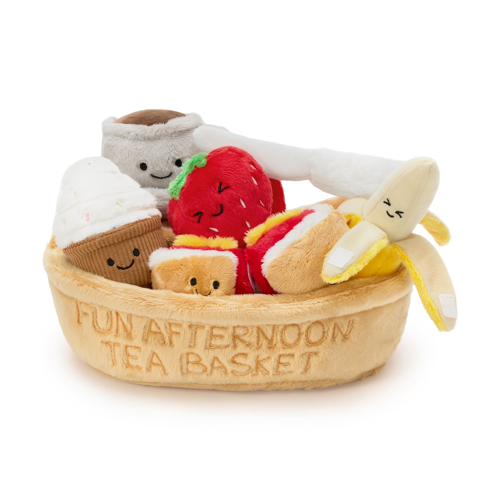 7pcs Tea Party Plush Set Cutting Pretend Play Food Sets Toys for Kids
