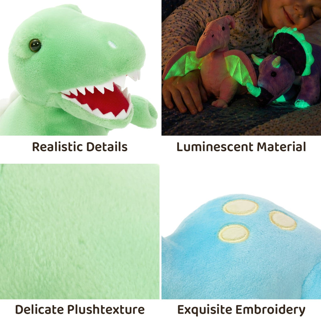 Mini Dinosaur Plush Toy Set – 9.8" Soft Stuffed Dino Animals for Kids