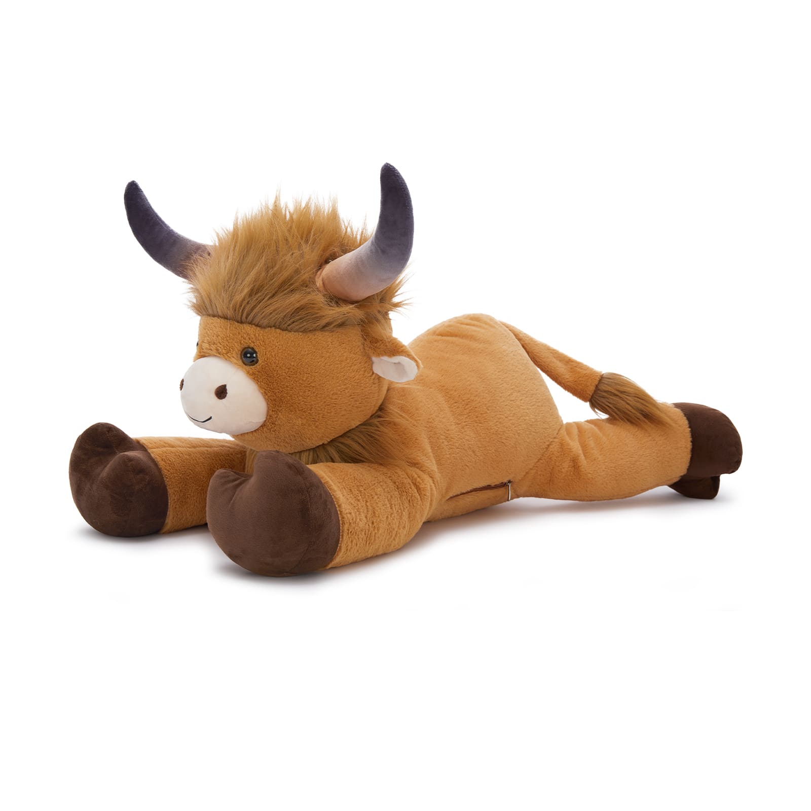 Big Highland Cow Stuffed Animals, Brown, 32 inches