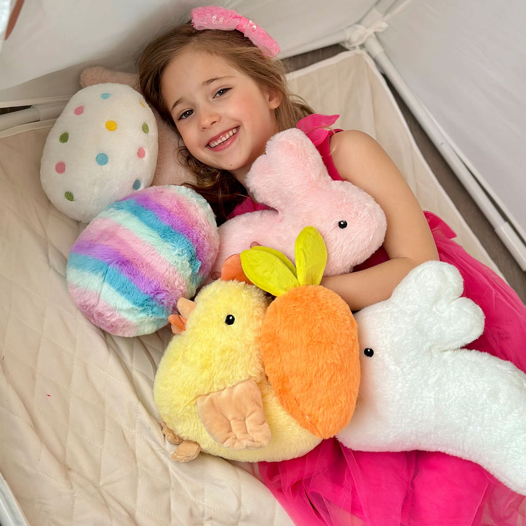 Easter Plush Toy Set – Bunny, Chick, Carrot & Colorful Easter Egg Stuffed Animals
