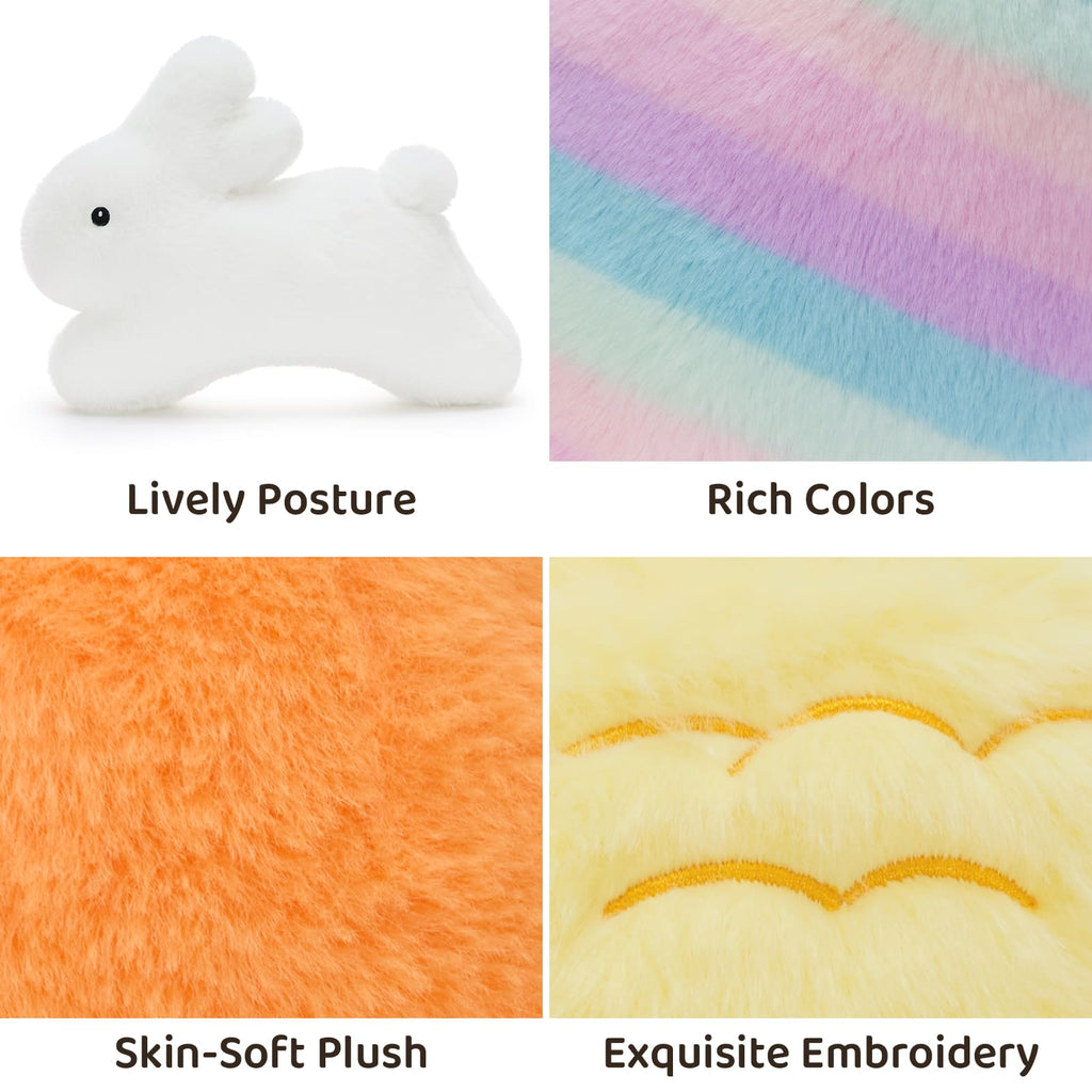 Easter Plush Toy Set – Bunny, Chick, Carrot & Colorful Easter Egg Stuffed Animals