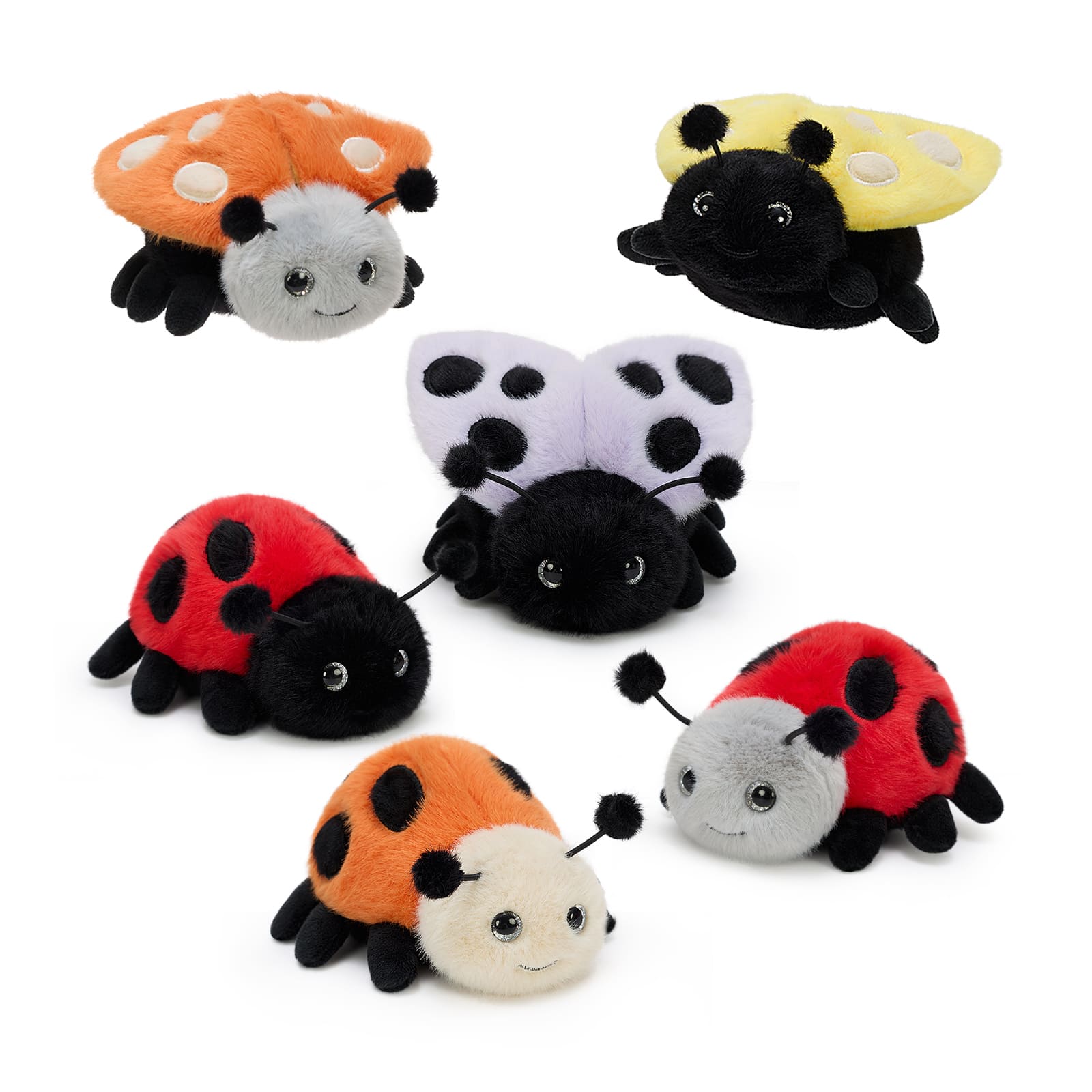 6 PCS Ladybug Plush Toy Set Soft Stuffed Animal Ladybugs, 4.72 Inches