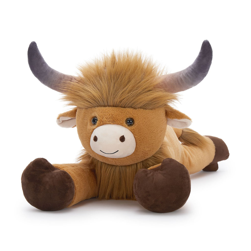 Big Highland Cow Stuffed Animals, Brown, 32 inches