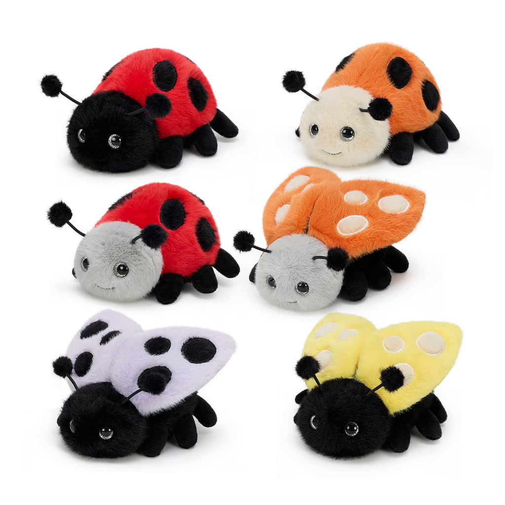 6 PCS Ladybug Plush Toy Set Soft Stuffed Animal Ladybugs, 4.72 Inches
