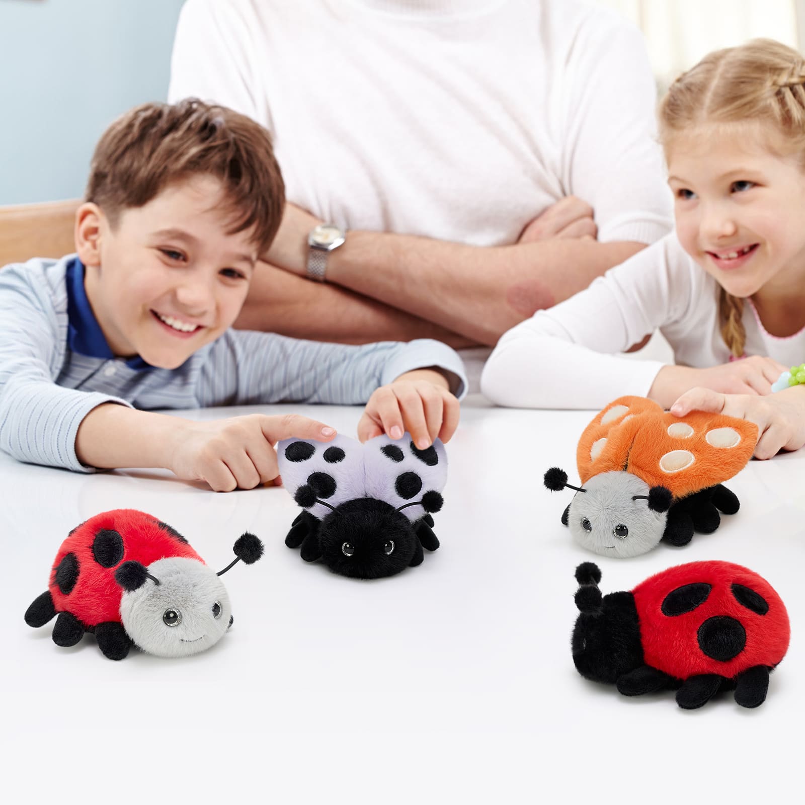 6 PCS Ladybug Plush Toy Set Soft Stuffed Animal Ladybugs, 4.72 Inches