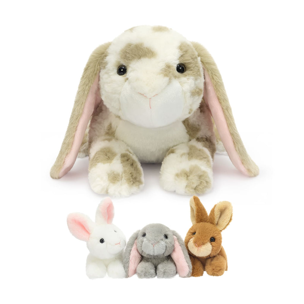Realistic Bunny Stuffed Animals with Babies Inside, 17.7 Inches