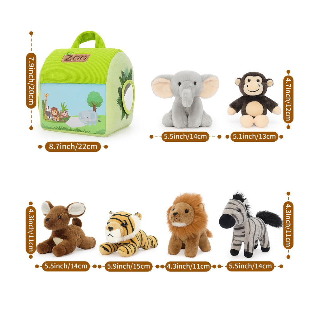 Safari Zoo Animal Plush Playhouse Set for Kids