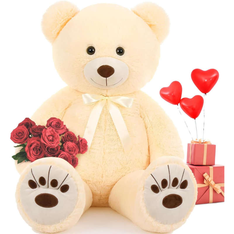 Beige Teddy Bear Stuffed Animals, Stuffed Bear Plush, Cute Stuffed Animals, Giant Teddy Bears for Kids Baby Toddlers Girlfriend, Gifts for Valentine's Day/Birthday/Christmas, MorisMos Stuffed Animals, Baby Shower Teddy Bears