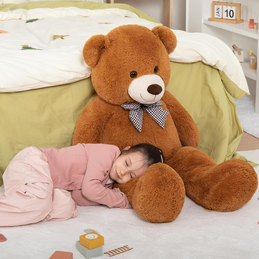 Giant Teddy Bear Plush Toy, Dark Brown, 47/55/59 Inches