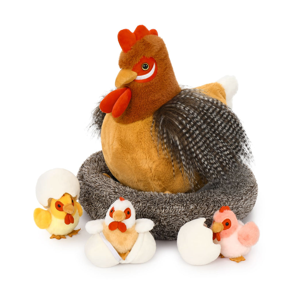 Chicken Plush Toys Farm Stuffed Animals, 14 Inches