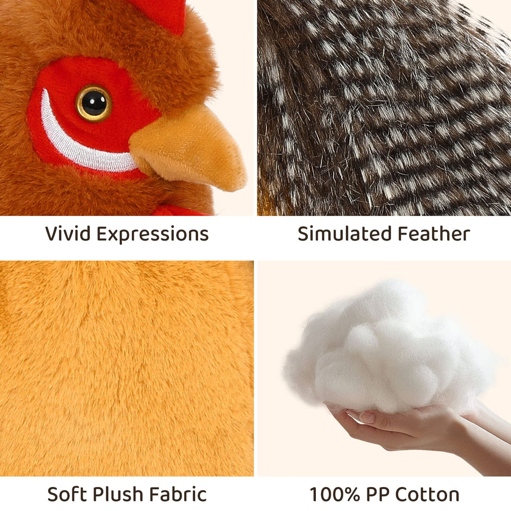 Chicken Plush Toys Farm Stuffed Animals, 14 Inches