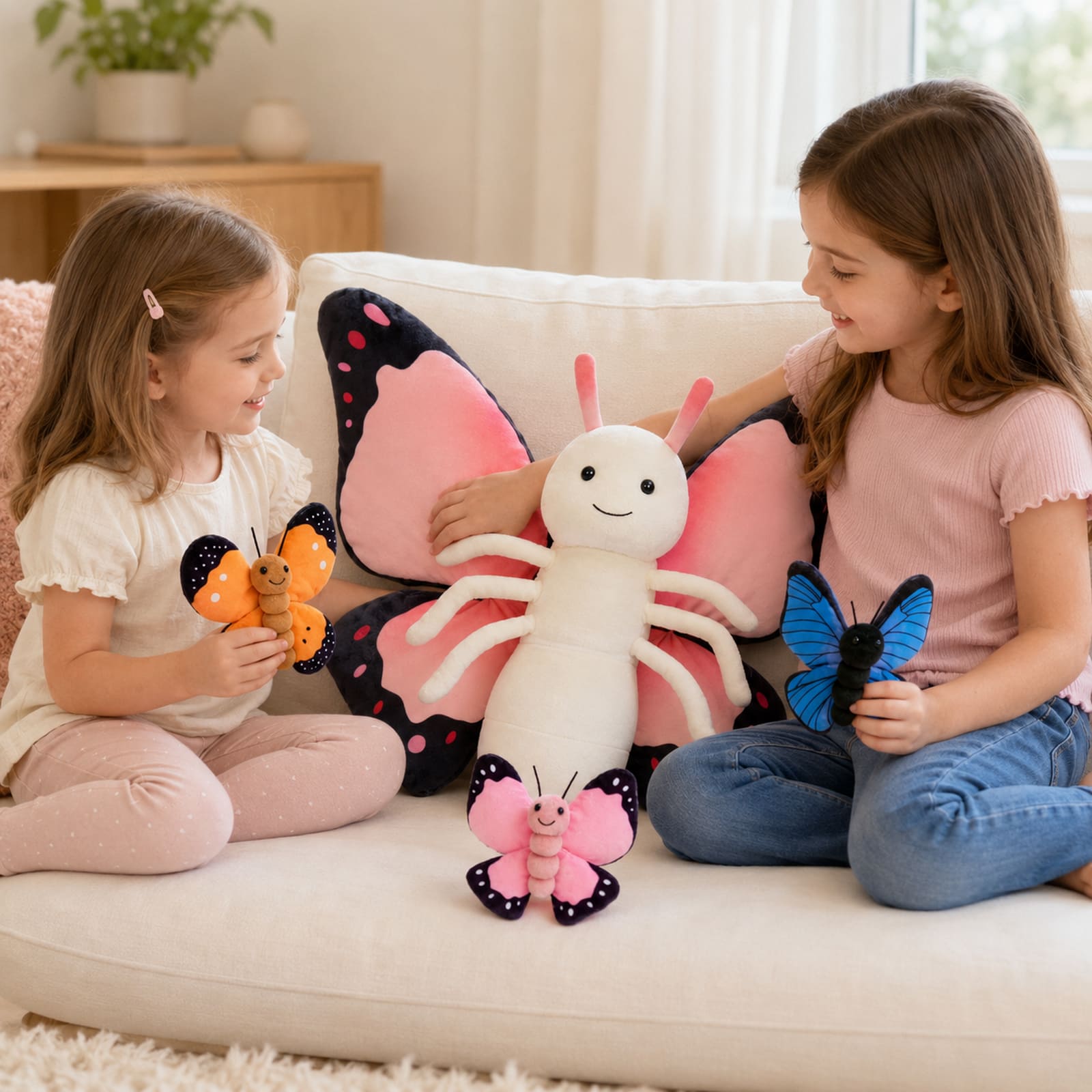 Cute Butterfly Plush Toy – Soft Stuffed Animal with Big Colorful Wings