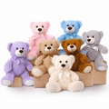 7-Piece Teddy Bear Stuffed Toys, Seven Colors, 13.8 Inches
