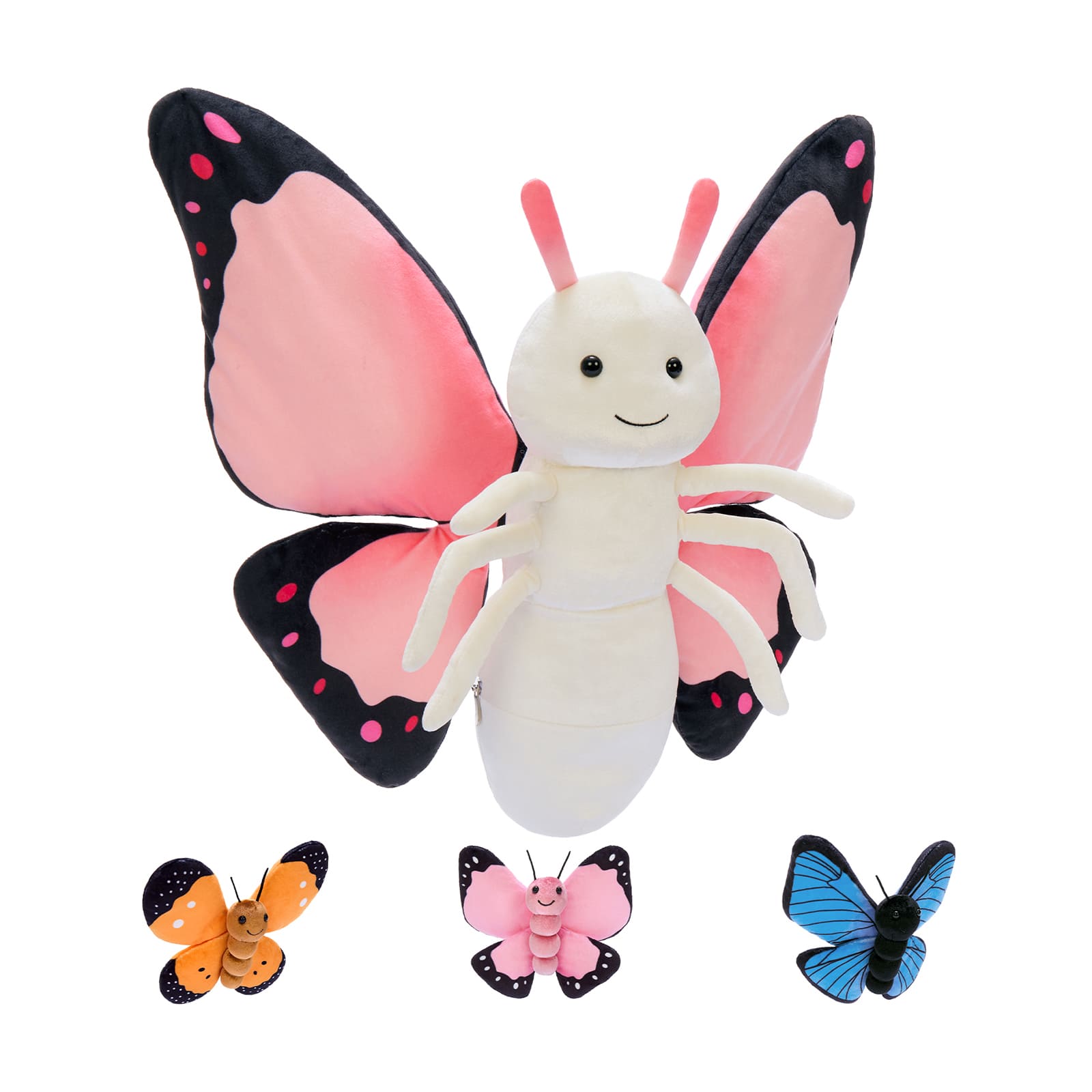 Cute Butterfly Plush Toy – Soft Stuffed Animal with Big Colorful Wings