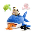 Whale Shark Teddy Soft Toy with 5 Ocean Animals Inside, 23.6 Inches