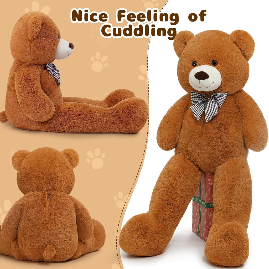 Giant Teddy Bear Plush Toy, Dark Brown, 47/55/59 Inches