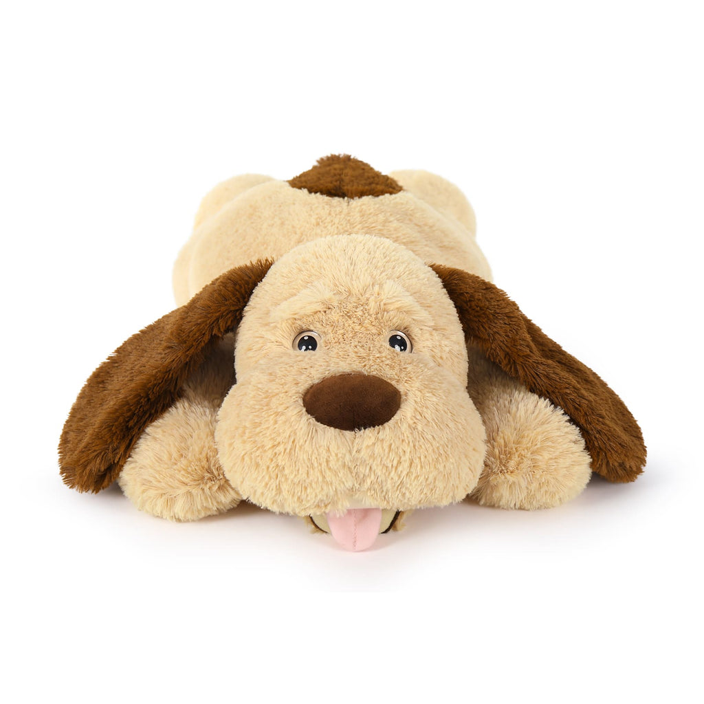 Giant Dog Stuffed Plush Toy, Brown/White/Pink, 31/51 Inches