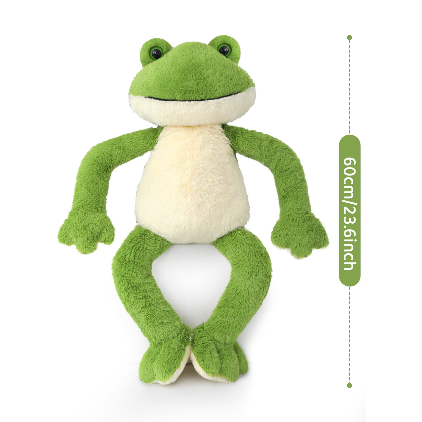 Frog Stuffed Animals Frog Plush Toys, Green/Pink, 24 Inches