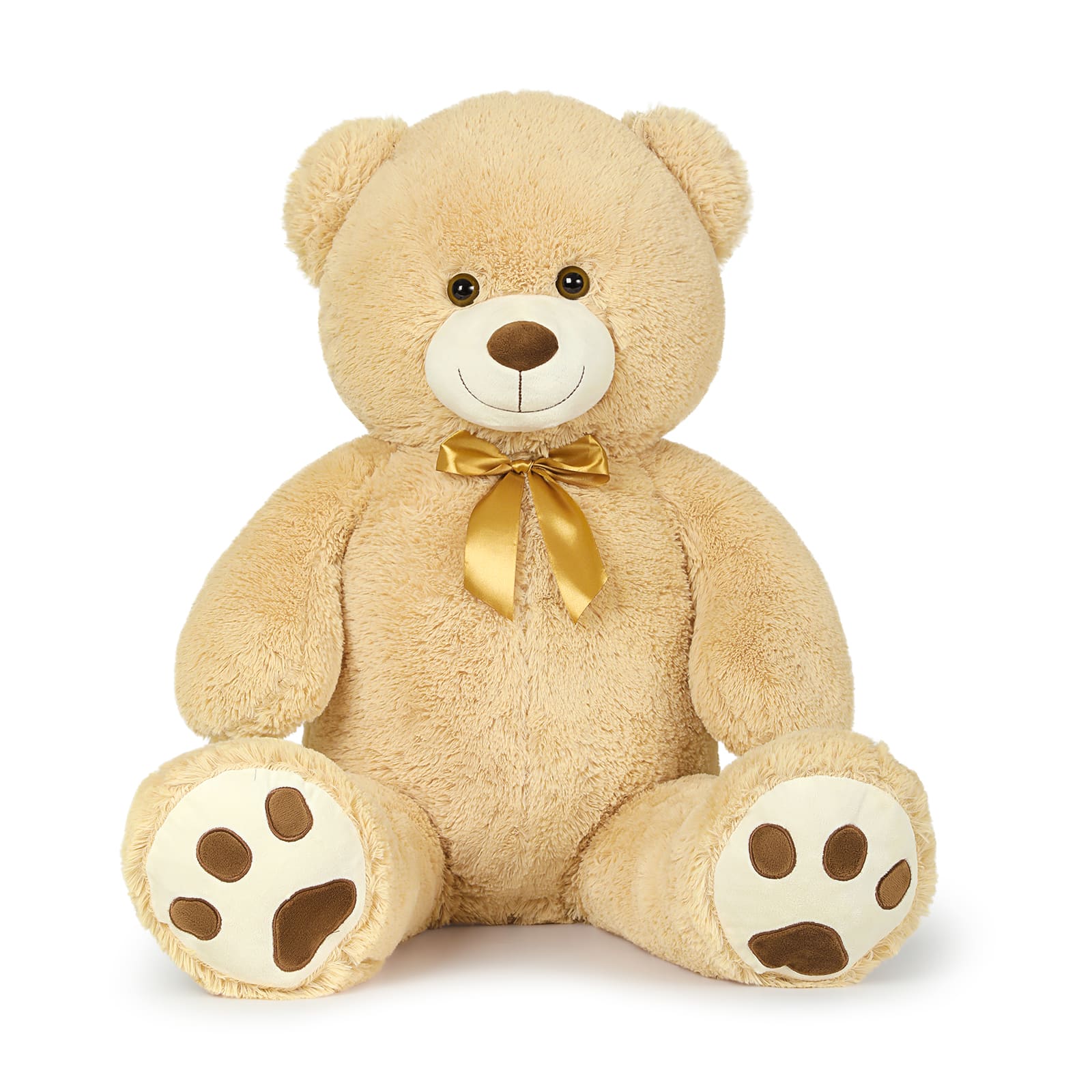 Giant Teddy Bear Plush Toy, Light Brown, 39/51 Inches