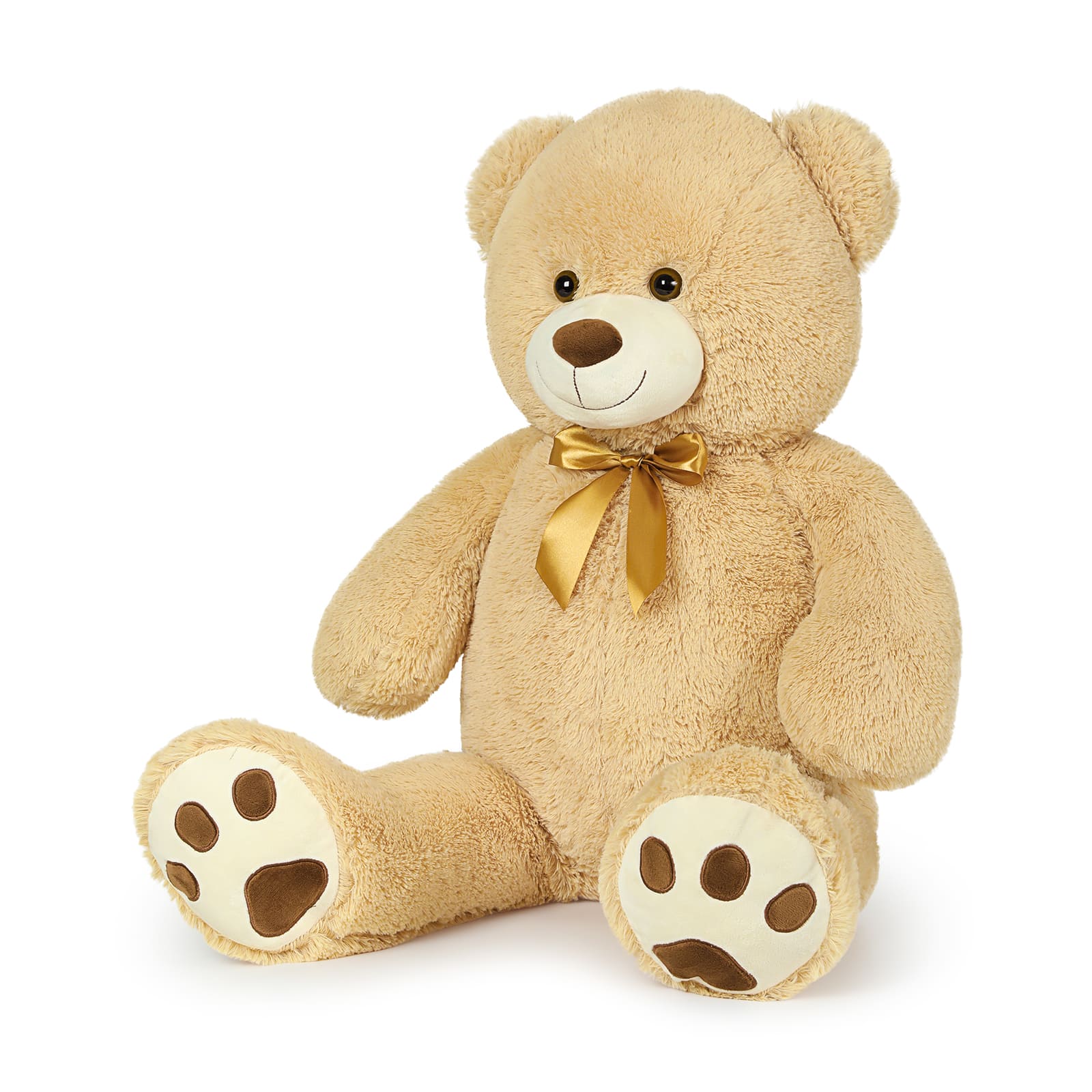 Giant Teddy Bear Plush Toy, Light Brown, 39/51 Inches