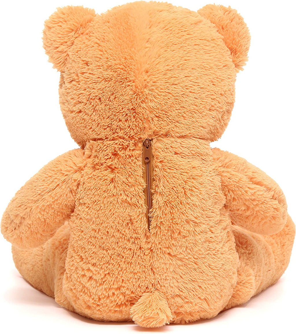Teddy Bear Stuffed Animal - Plush Giant Teddy Bears with Bows - Big Orange Bear 5 Feet - Massive 4 Feet Teddy Bear Plush Dolls - We Can Bearly Wait - Teddy Bear Themed Baby Shower - Gender Reveal Party Decorations - Valentine's Day Teddy Bear & Gift for Girlfriend/Boyfriend - MorisMos Stuffed Animals