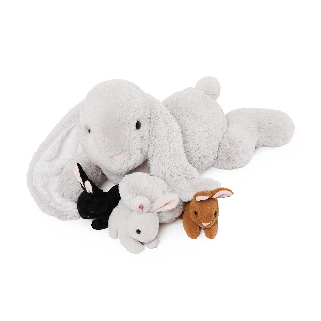 Bunny Stuffed Animal Toy Set, Pink/Grey, 24 Inches