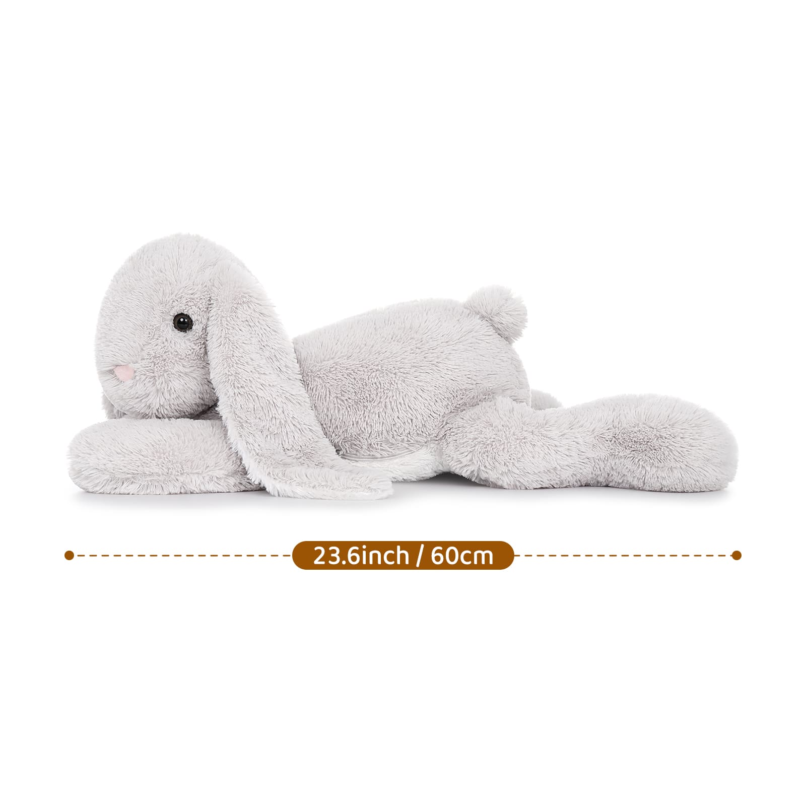 Bunny Stuffed Animal Toy Set, Pink/Grey, 24 Inches