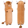 Highland Cattle Plush Pillow, Brown, 39 Inches