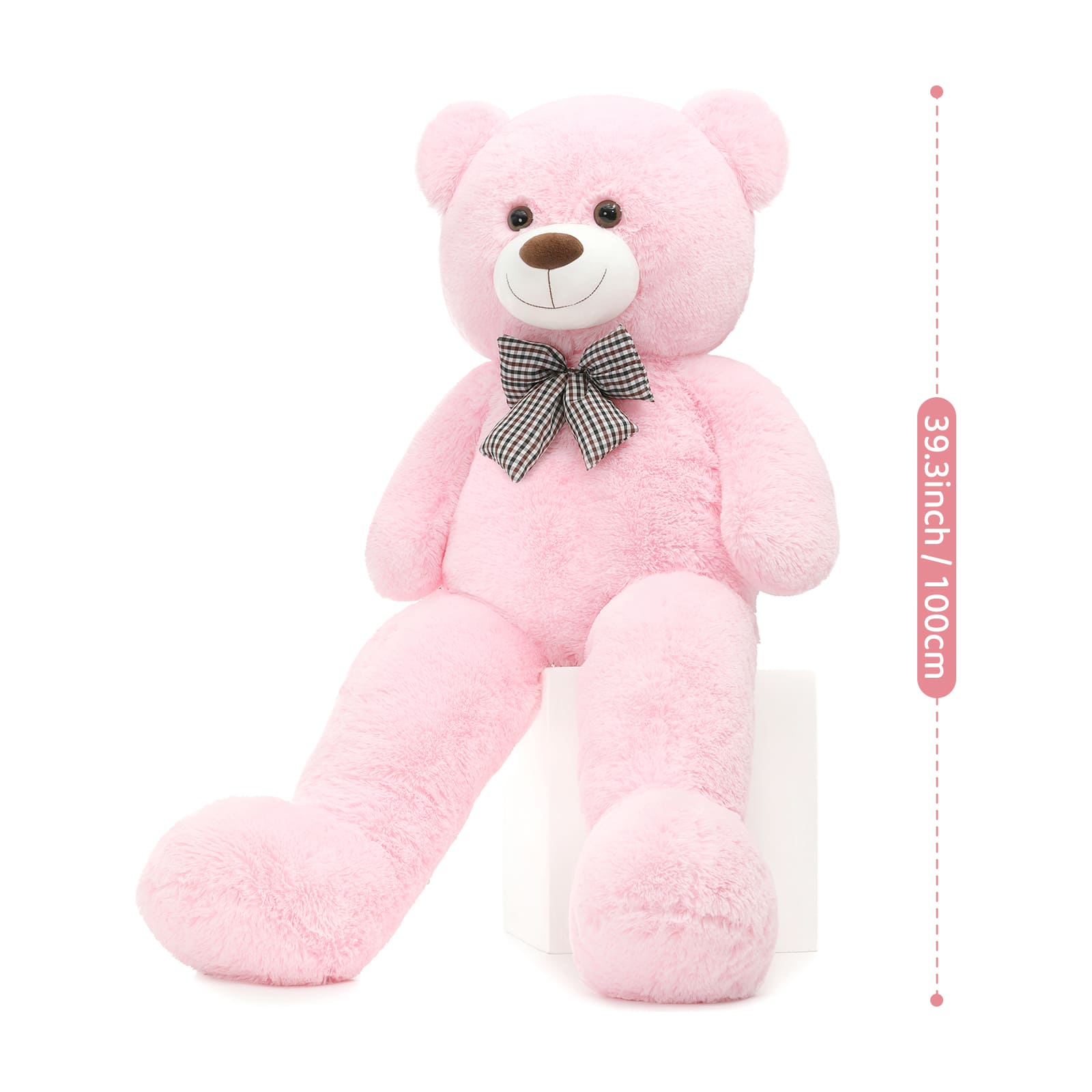 Giant Teddy Bear Stuffed Animal Toy, Pink, 39/47/55/59 Inches