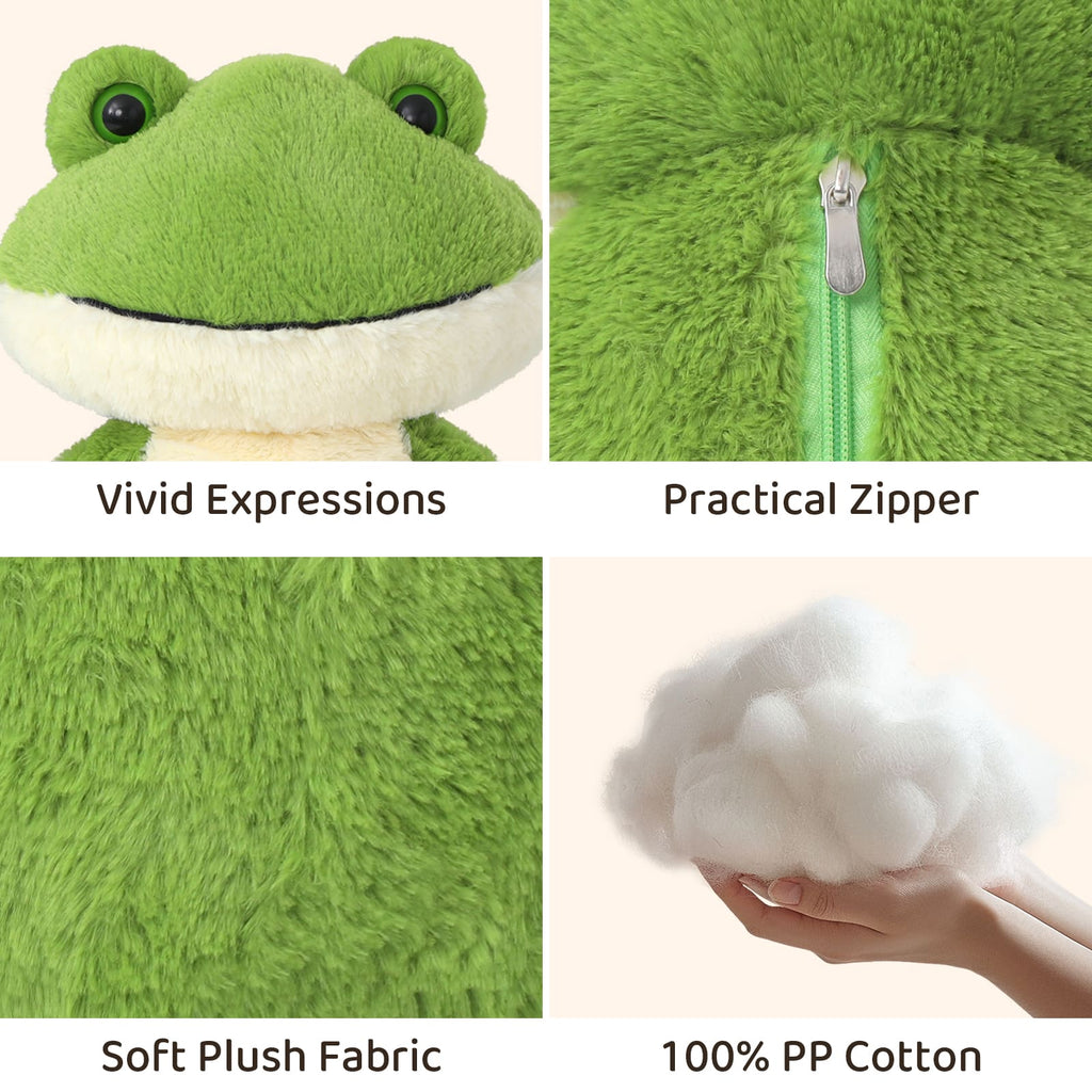 Frog Stuffed Animals Frog Plush Toys, Green/Pink, 24 Inches