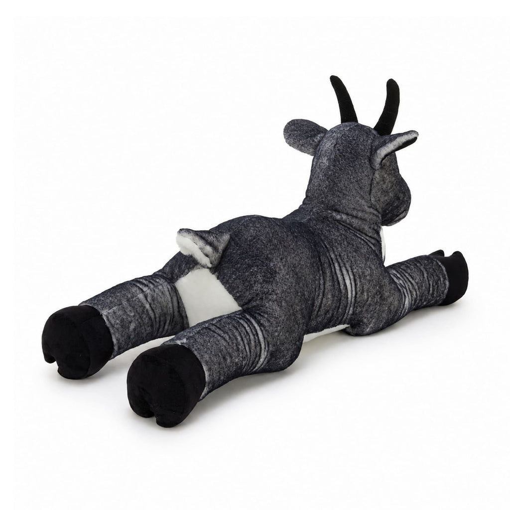 Large Realistic Goat Stuffed Animals Farm Plushies, Black, 39 Inches