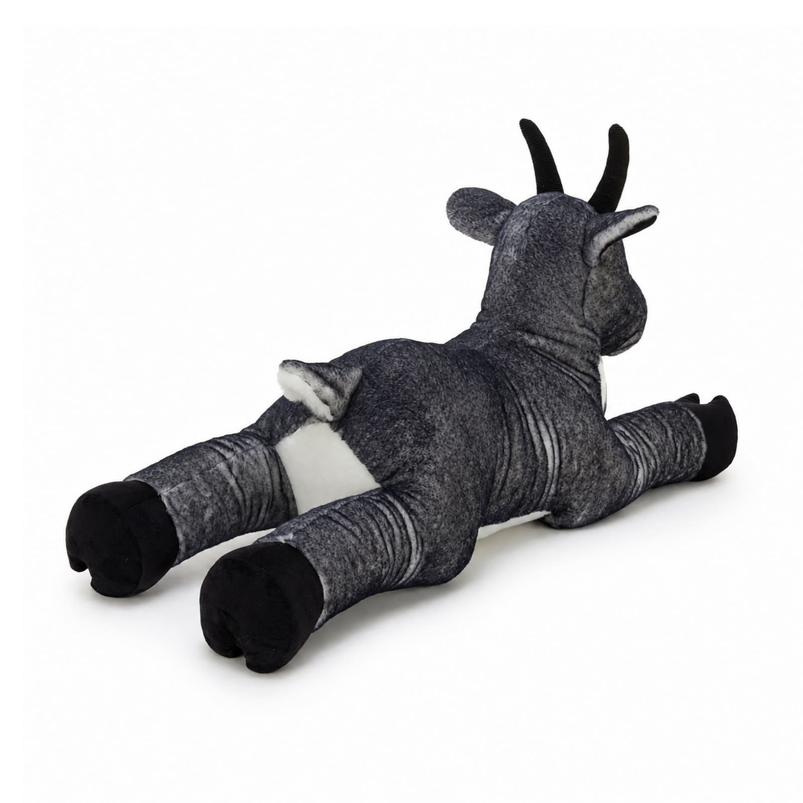 Large Realistic Goat Stuffed Animals Farm Plushies, Black, 39 Inches
