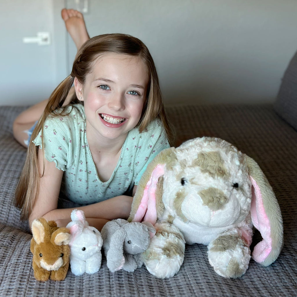 Realistic Bunny Stuffed Animals with Babies Inside, 17.7 Inches