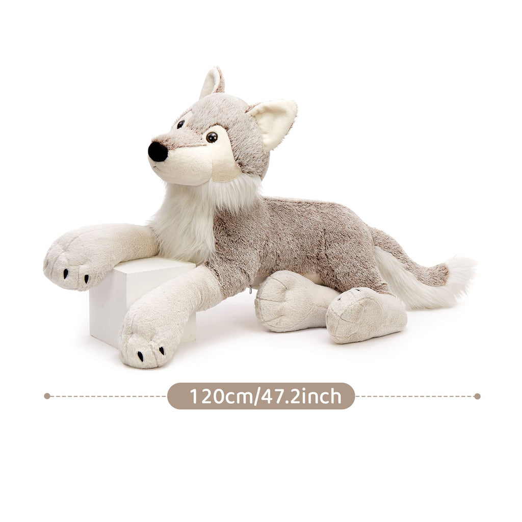 Giant Wolf Stuffed Animals Safari Plush Toys, 47.24 Inches