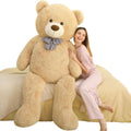 Giant 180 CM Brown Teddy Bear Plush Toys - 6 Feet Teddy Bear Stuffed Animals - Teddy Bear Plushies - Valentine's Day Gift for Girlfriend/Boyfriend - Romantic Confession/Propose Marriage Gift Ideas - Anniversary Gift for Wife/Husband - Teddy Bear Theme Baby Shower - MorisMos Stuffed Animals
