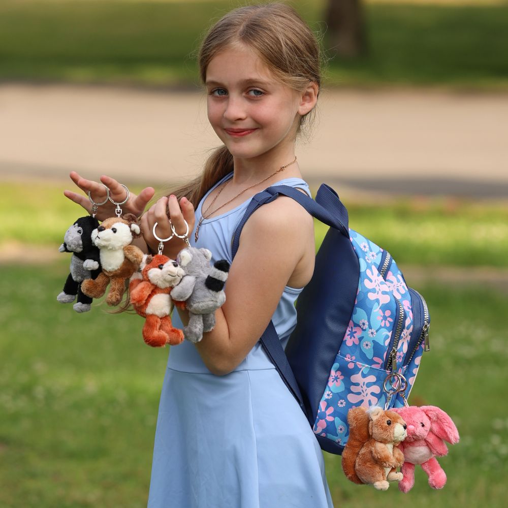 Mini Bulk Plush Keychains - Cute Animal Plush Toy Assortment - Wholesale Party Favors - Kawaii Pendant Accessories for Bags Backpacks - Wholesale Stuffed Animals - Free Shipping
