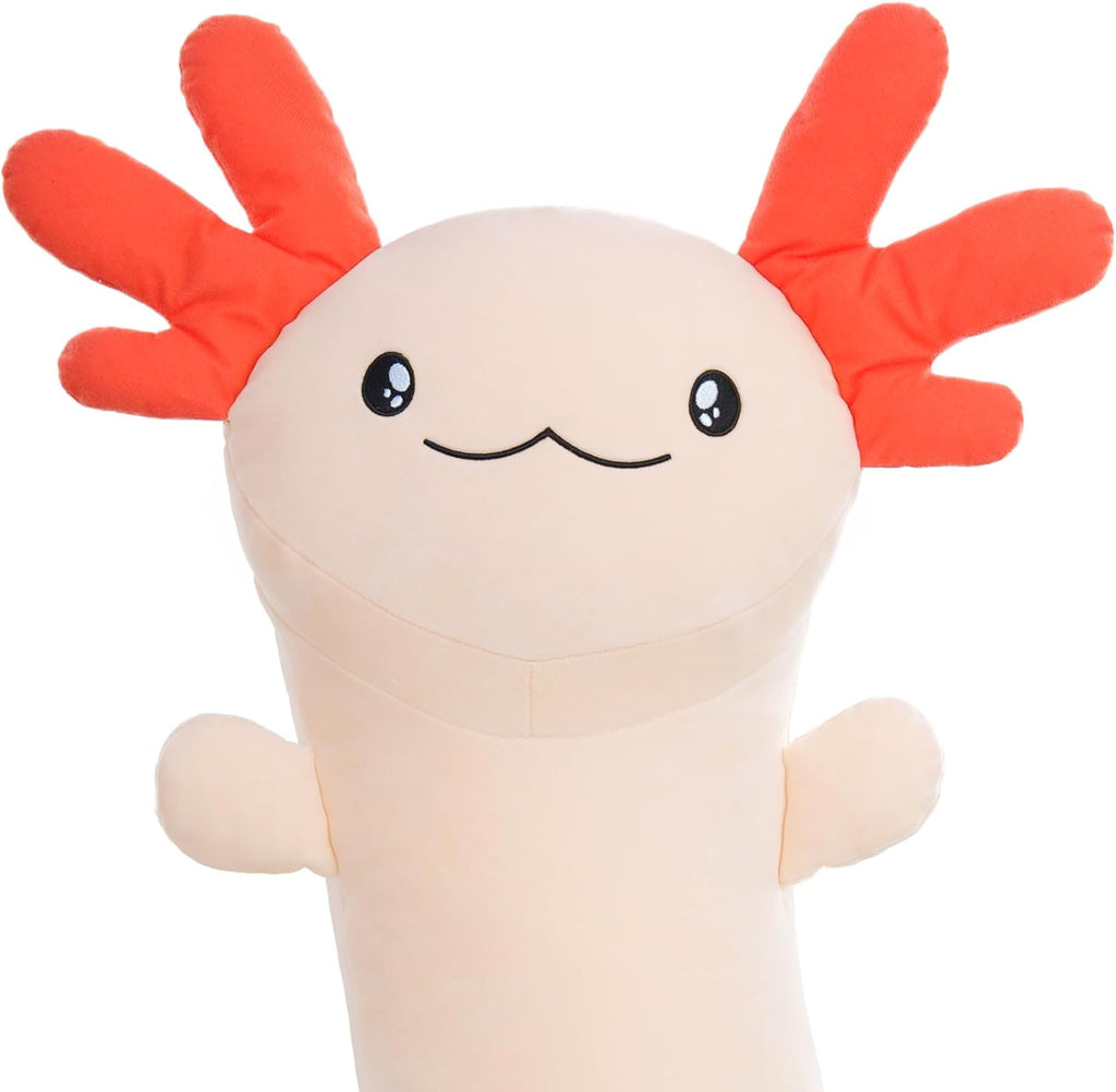 Giant Cozy Axolotl Long Throw Pillow, 48 Inches — MorisMos Stuffed Animals