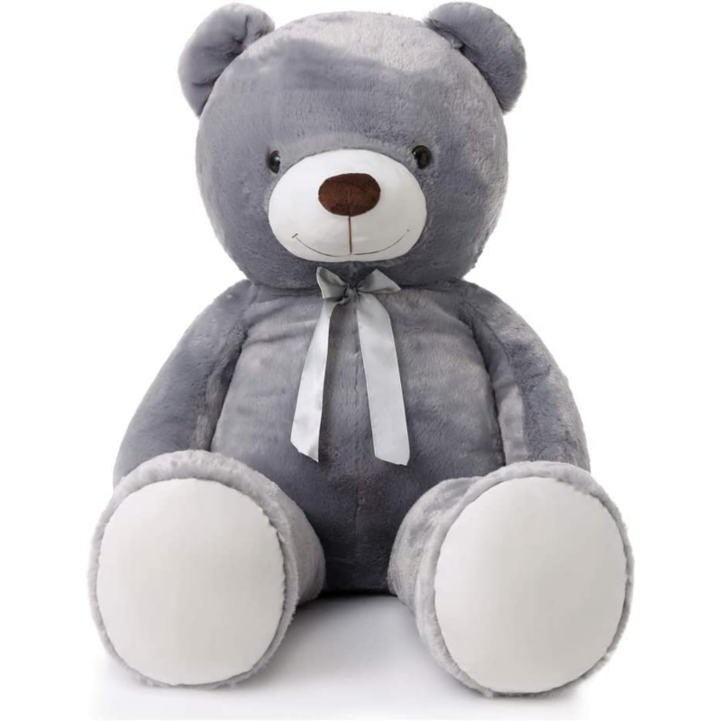 Giant Teddy Bear Plush Toys - Grey Teddy Bear Stuffed Animals - Valentine's Day Teddy Bear&Gifts - Teddy Bear Theme Baby Shower Decorations - Stuffed Teddy Bear Plush - Cute Bear Plush Dolls - Gift for Kids Teens Adults on Birthday Christmas Valentine's Day