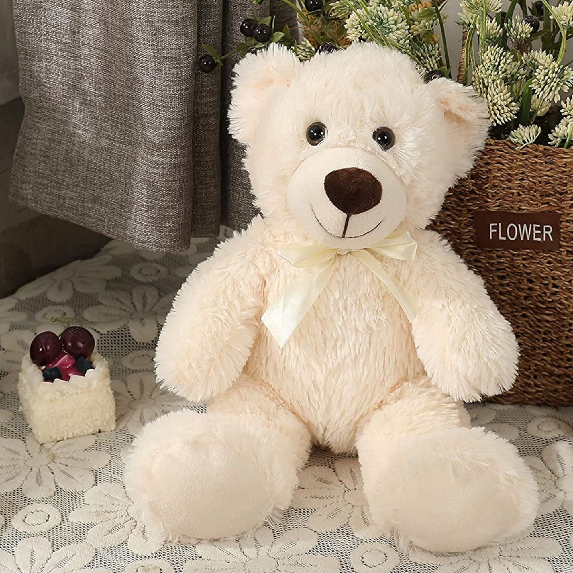 3-Pack Teddy Bear Stuffed Animals Bulk - Beige/Light Brown/Dark Brown Teddy Bear Plush Toys - 14 Inch Teddy Bear Stuffed Toys - Cute Teddy Bear Plush Dolls - Valentine's Day Teddy Bears&Gifts - Anniversary Gift for Wife/Husband - Vday Gift for Girlfriend/Boyfriend