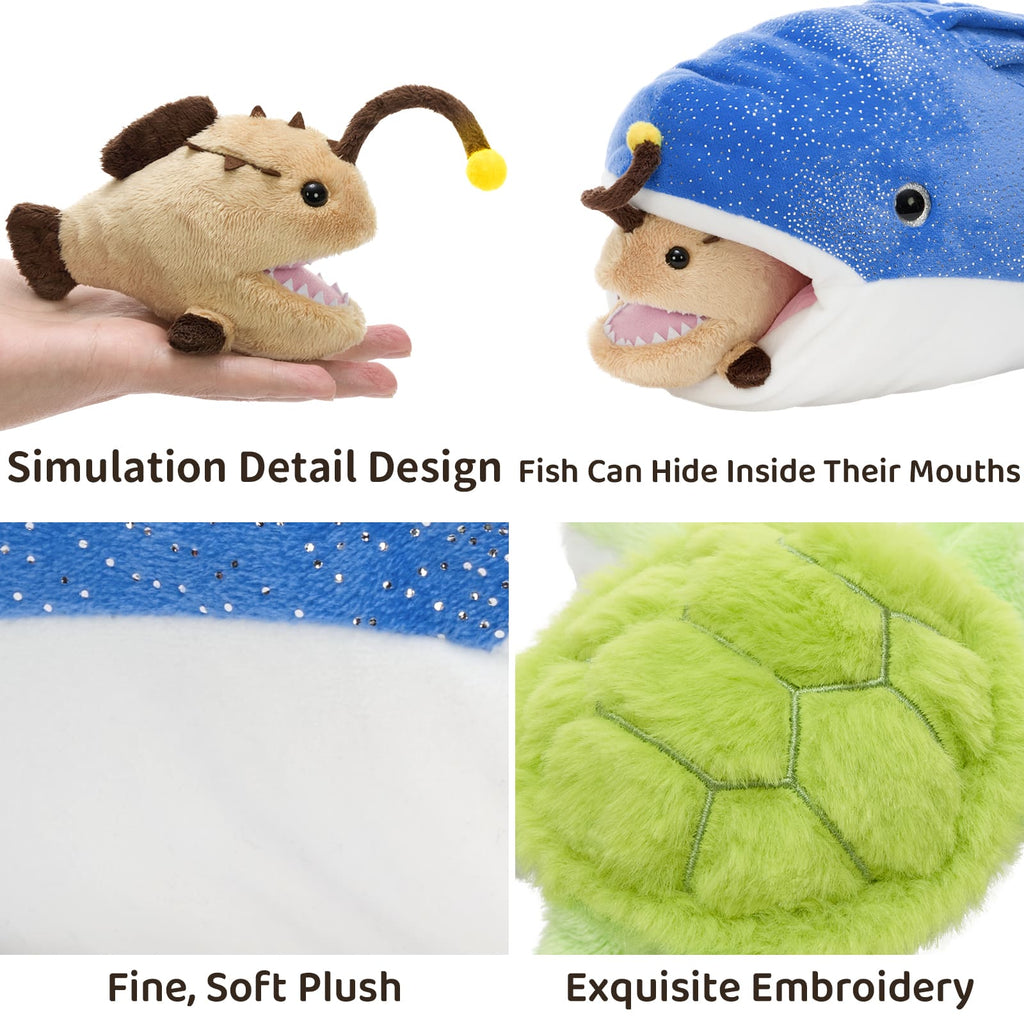 Whale Shark Teddy Soft Toy with 5 Ocean Animals Inside, 23.6 Inches