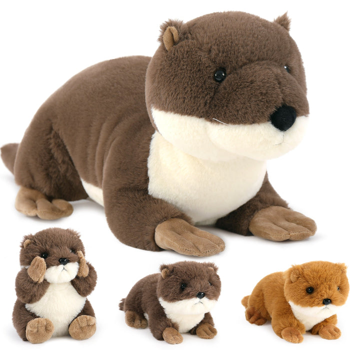 Otter Plush Toys, Dark Brown, 23.6 Inches - MorisMos Stuffed Animals